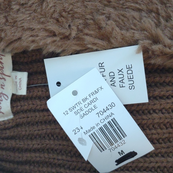 Sweater/ Suede Jacket Med - Picture 5 of 6